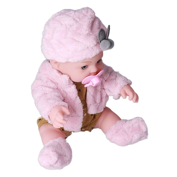 12in Realistisk Reborn Baby Doll - Tvättbar Mjuk Kropp Leksak för Barn Födelsedagspresent - Fashion Vit Flicka (Q12G-003C-026 Rosa)