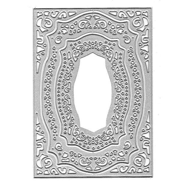 Rektangulært metallskjærende stensil DIY Scrapbooking Album Papirkort Mal Embossing Dekorasjon