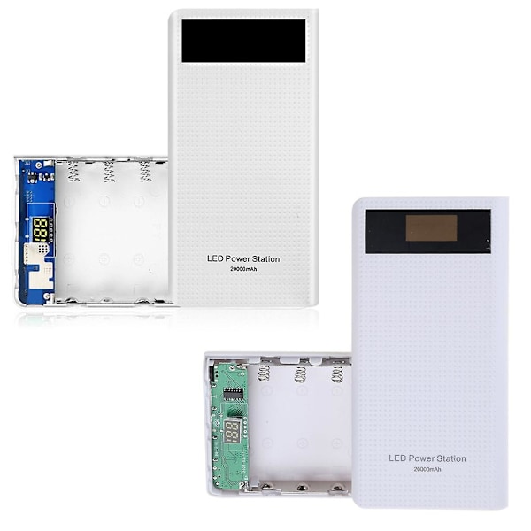 Kaksois-USB 7x18650 akku kotelolle DIY Power Bank kotelolle 5v2a LCD-näyttö Batte