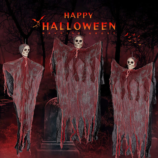 Kauhu Riippuva Luuranko Valkoinen Veri Sideharso Riippuva Halloween Rekvisiitta Piha Baari Puutarha Halloween Koristeet Juhliin Ja Halloweeniin