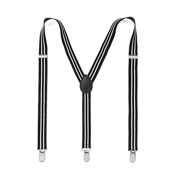 Herrebukser Suspender For Men 3 Buckles Y Back Striped