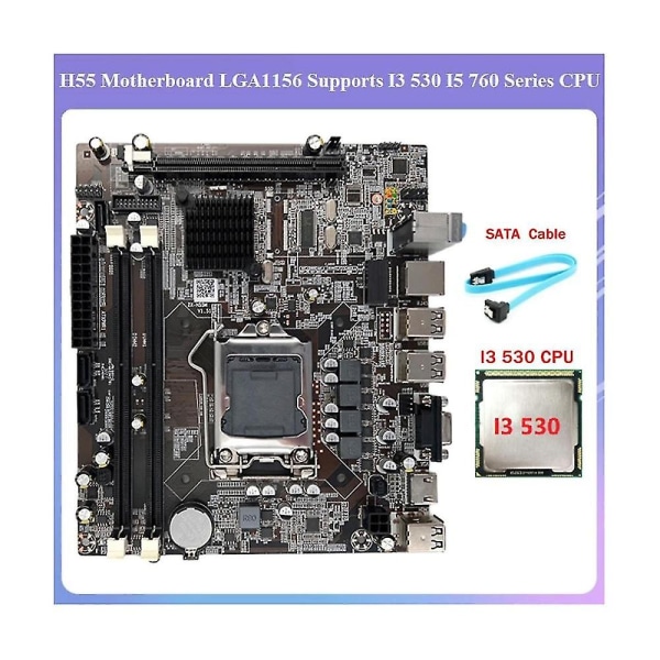 H55 Bundkort Lga1156 Understøtter I3 530 I5 760 Series Cpu Ddr3 Memory Desktop Computer Bundkort+