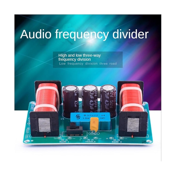 3-vejs lydfrekvensdeler + mellemtone + bas crossover højttalere filter til højttaler gør det selv