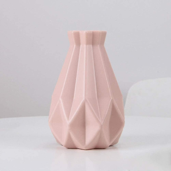 Blomkrukor, plast okrossbar blomkruka vas studie rum hall heminredning modern vas för kontor rosa 6
