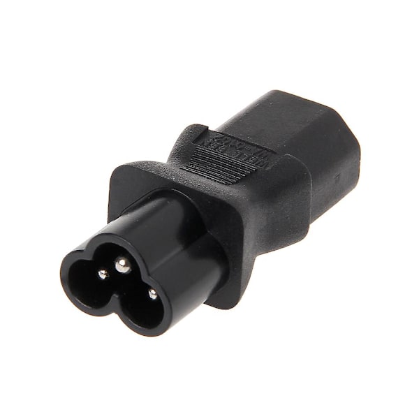 IEC 320 C13 hunn til C6 hann 3-pin kløverblad pluggkonverter AC strømadapter