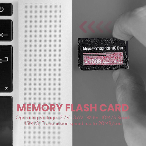 16 GB Memory Stick Pro Duo Hx Flash-kort för PSP Cybershot-kamera