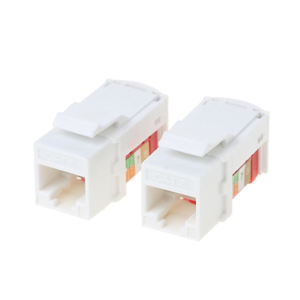 Cat6-kontakt Nätverks Ethernet Väggadapter Vit Ethernet Modul Koppling