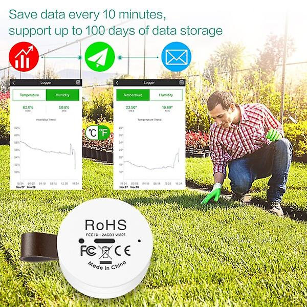 Hygrometer Trådlös Bluetooth Utomhus Termometer Smart Hem Temperatur och Luftfuktighetssensor