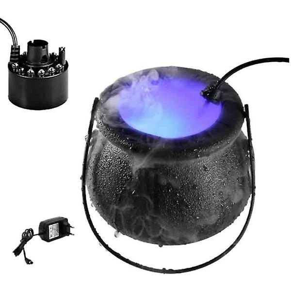 Halloween Smoke Machine LED ilmankostutin Sumu Mist Maker väriä vaihtava Witch Pot