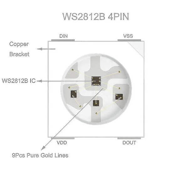 200 stk. Ws2812b 5050 Rgb Led Chips Individuelt Adresserbare Pixel Chips