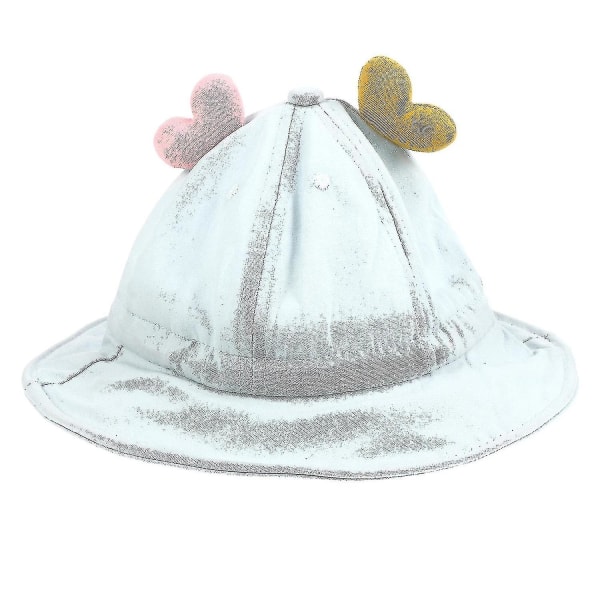 1 stk. Bucket Cap Solbeskyttelse Bedårende Love Heart Unik kasket hat til småbørn