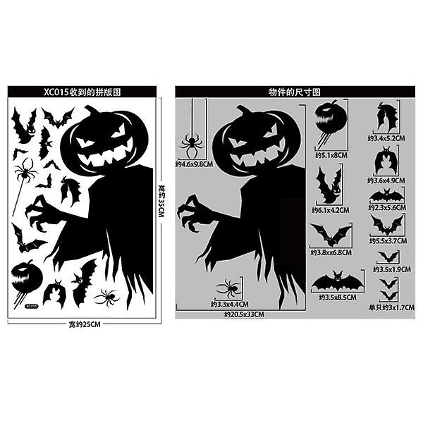 Halloween-kauhu-tarrat Jättiläinen aavehirviö Varjo Ikkunatarra