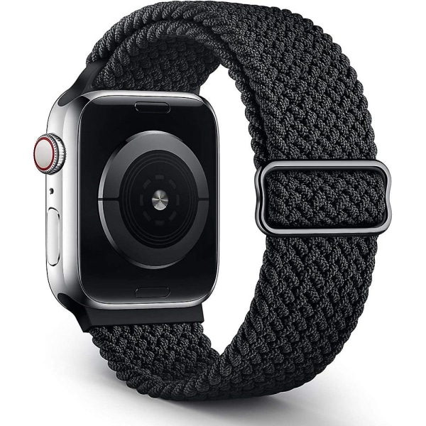 Flettet Solo Loop-rem kompatibel med Apple Watch-bånd 38mm 40mm 42mm 44mm Elastisk Sport Stretchy Erstatningsstropp For Iwatch Series 6/se/5/4/3/2/1