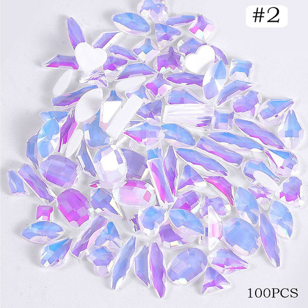 Negle Rhinestones Multi Shapes Crystal Gems Til 3d Negle Kunst Dekorationer