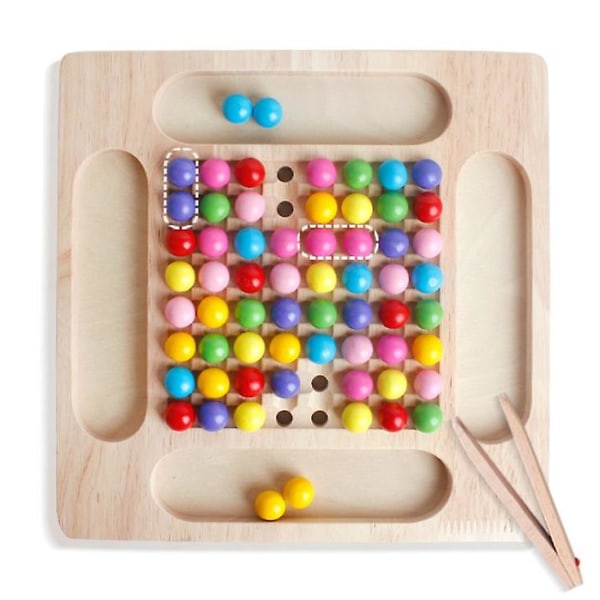 Träpussel, pärla, eliminering, uppmärksamhet och koncentrationsträning Pedagogisk leksak för barn
