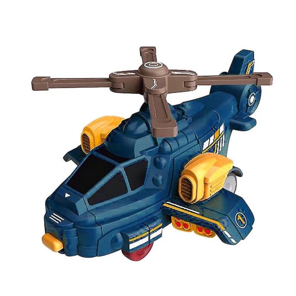 Inertia Collision Morphing Helikopter - Transformerande Robotflygplan Taxileksak för Barn