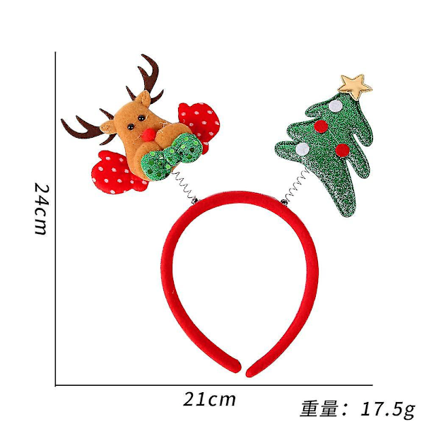 Julehodebånd Tegneseriehodebånd Morsomt hodebånd Julefest Hodebånd Dekorasjon style12 3pcs