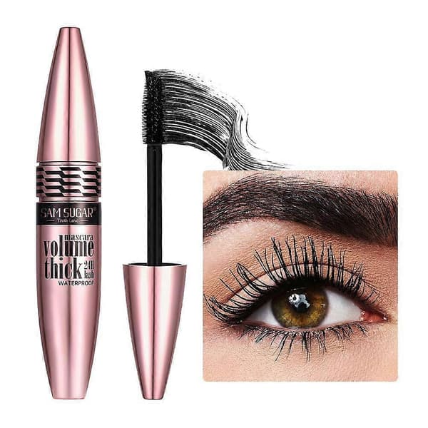 SAM SUGAR Volumizing Waterproof Mascara 15ml, Smudgeproof Lash Curl & Lengthening Formula
