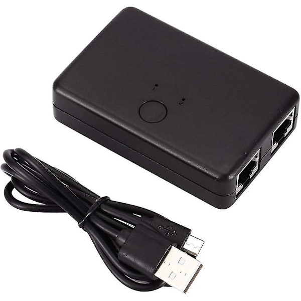 2 porte Ethernet-switch Ethernet-netværkswitcher Hub Splitter til computer