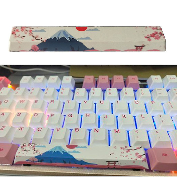 Erstatt mellomromstasten Keycap Pbt Fem sider Dye-subbed Mellomromstast 6.25u Cherry Profil Mellomromstast Keycap For Diy Mekanisk Tastatur Gk64 Gk61 For Mount Fuji