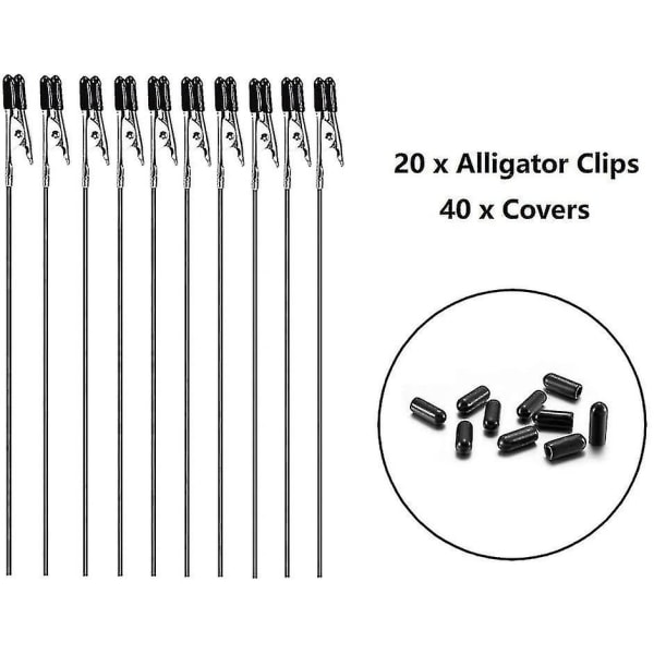 Uppgraderad högkvalitativ 20 st Alligator Clip Sticks med bashållare för airbrush