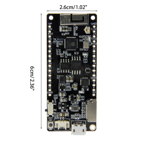 T8 V1.7.1 Esp32 Wifi Bluetooth-kompatibelt moduludviklingskort 4mb