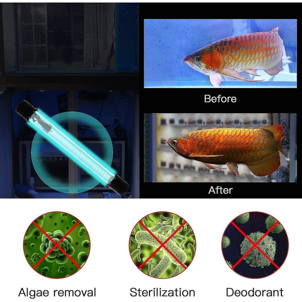 13w Uv-steriloija 220v Uv-steriloija Sukellusvalo Autoakvaarion Steriloija Koti Jääkaappi Kylpyhuone