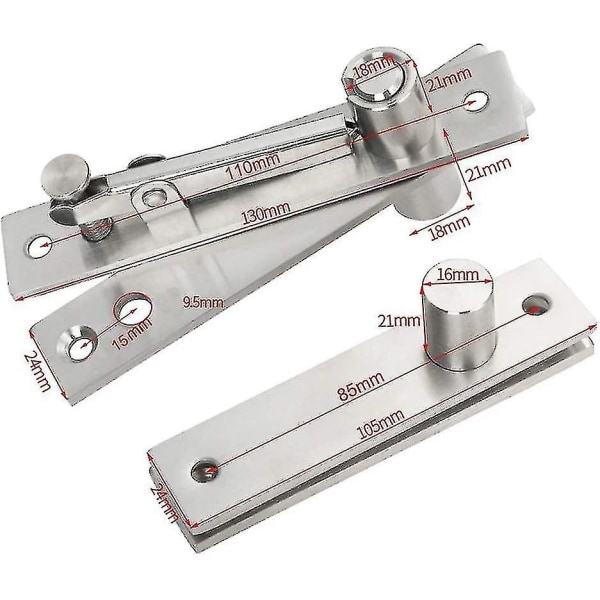 Kiertävä Ovihinge, Ovi Pivot Hinge, Piilotettu Pivot, Ylös Ja Alas Pivot Ovi Hinge, Ruostumaton Teräs (Hopea)