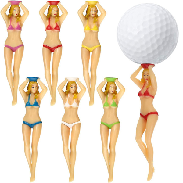 Funny Golf Tees Lady Bikini Girl Golf Tees 76 Mm/ 3 Inch Ladies Girl Golf Tees Plast Pin-up Golf Tees Hem Kvinnor