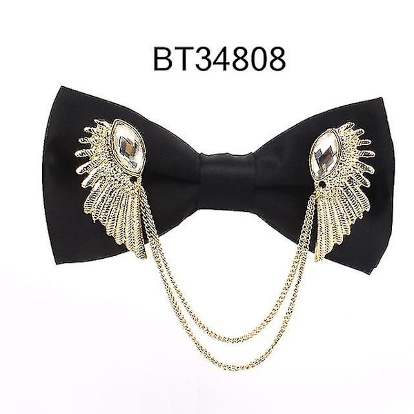 Mænd Sort Butterfly Metal Dekoration Butterfly For Mænd Kvinder Uniform Krave Butterf Bowknot Voksen Dragt Butterfly Krawatter Cravats Mandlige Butterfly bt34808