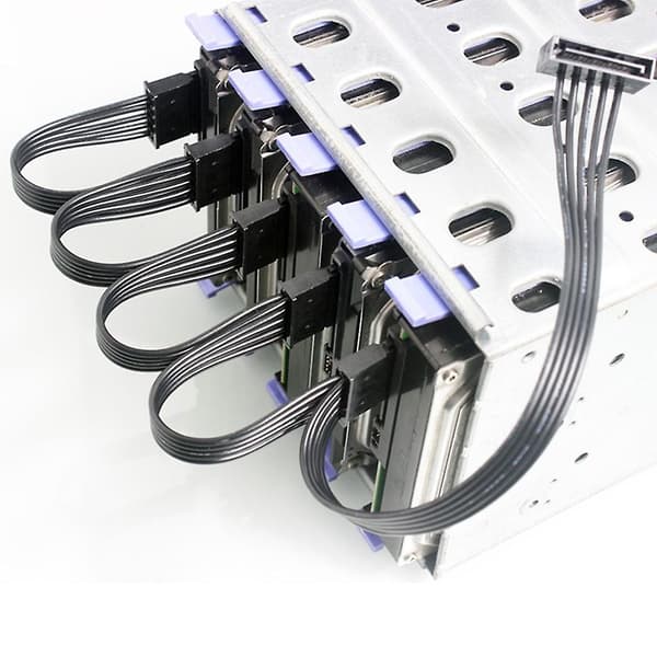 Datamaskin server harddisk 15pin Sata adapter 1 til 5 splitter forlengelseskabel