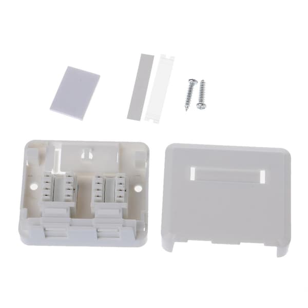 Skrivebords Jb Dobbelport Panel Ethernet-kabel Koblingsboks Med 2 Cat6 Moduler