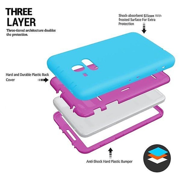 Hybrid Heavy Duty Defender Rubber Cover Cover til Samsung Galaxy Tab 3/e Lite 7.0