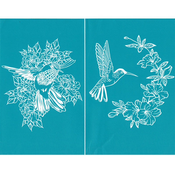 Ørn blomst selvklæbende silketryk stencil mesh transfers til DIY T-shirt pude stof tasker tekstilmaling på træ forsyninger