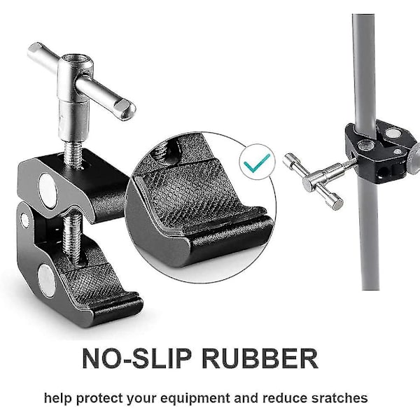 11 Tommer Leddelt Friktionsmagisk Arm & Stor Justerbar Superklemme Tangklemme Med 1/4\" Og 3/8\" Gevind Til Dslr Kamera Rig, Lcd Skærm, Led Fla