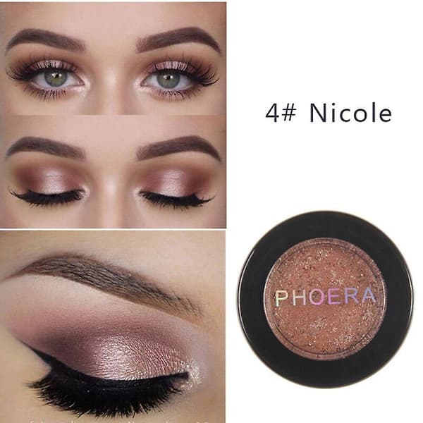 Vanntett Matt Metallic Øyenskygge Varig Ikke-blomstring Makeup Palette