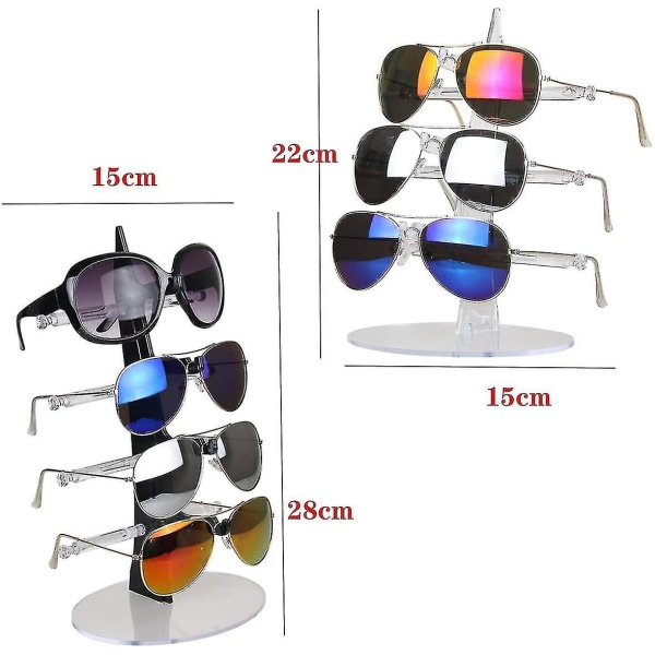 Brillestativ 2 Stk Akryl Plastik Brilleholder Solbrillestativ Solbriller