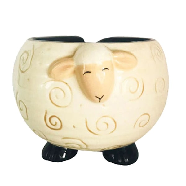 Sleepy Sheep Ceramic Yarn Bowl Yarns Ball Storage Holder Knitting Crochet Tool For Needlecrafts