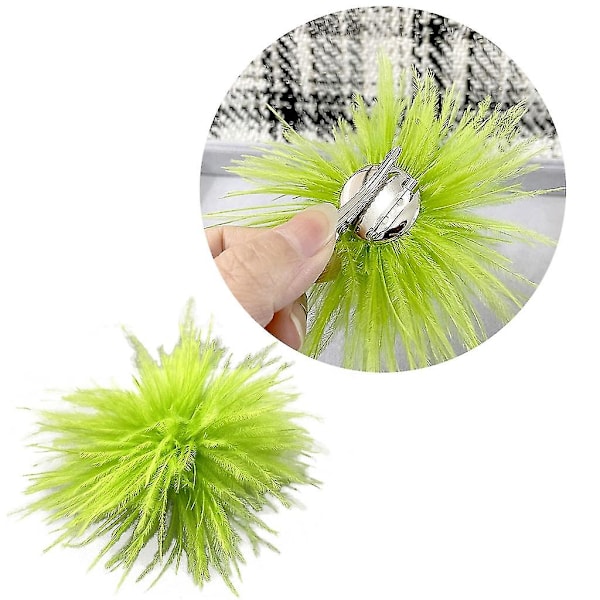 Fjerbroche Fjer Corsager Stof Dekorationer Strudsefjer Materiale gray