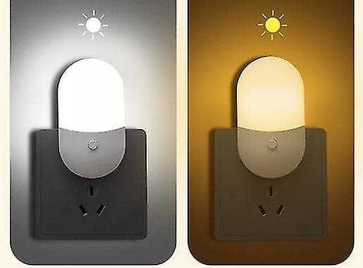 LED nattlys, barnesokkel & justerbar lysstyrke