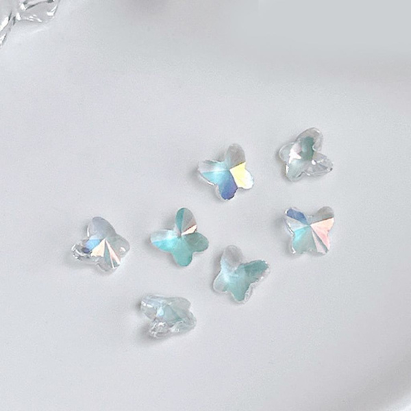 Krystal Neglekunst Rhinestones Diamanter Ædelstene Negledekorationer Ringe Øreringe Diy 7
