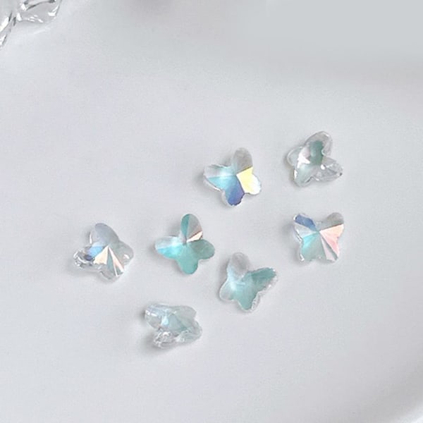 Krystall neglekunst Rhinestones Diamanter Gems Negledekorasjoner Ringer Ørepynt Diy 7