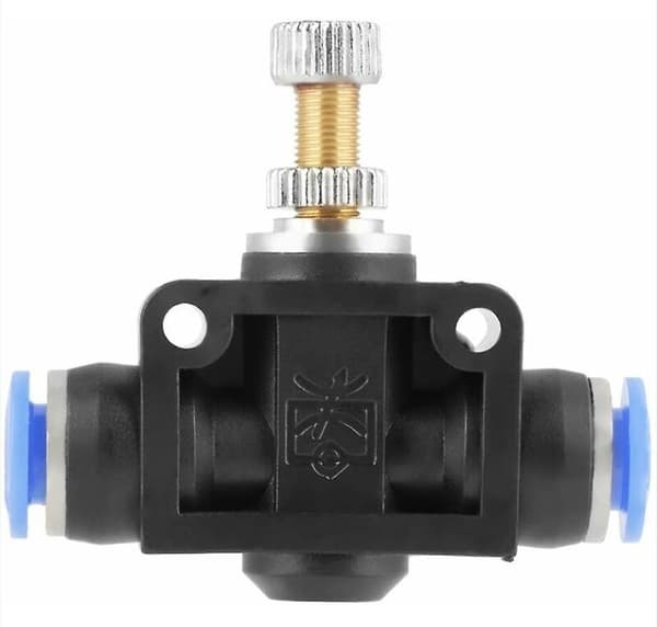 Tryk-ind Butterfly Slangehastighedsregulator Pneumatisk Luftstrømskontrolventil Ventilforbindelse Hurtigforbindelse