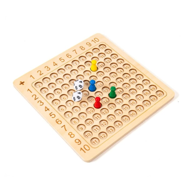 Multiplikationsbräde räkna bordsspel med tärningar Flash-kort tidig utbildning leksak gåvor