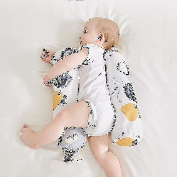 Bomuld Baby komfortpude Nyfødt Side Sove Ryglæn Støttepude Småbarn Anti-drop nakke Rulle Søvnbeskyttelse Pude Ns2-størrelse, farve1pcorange