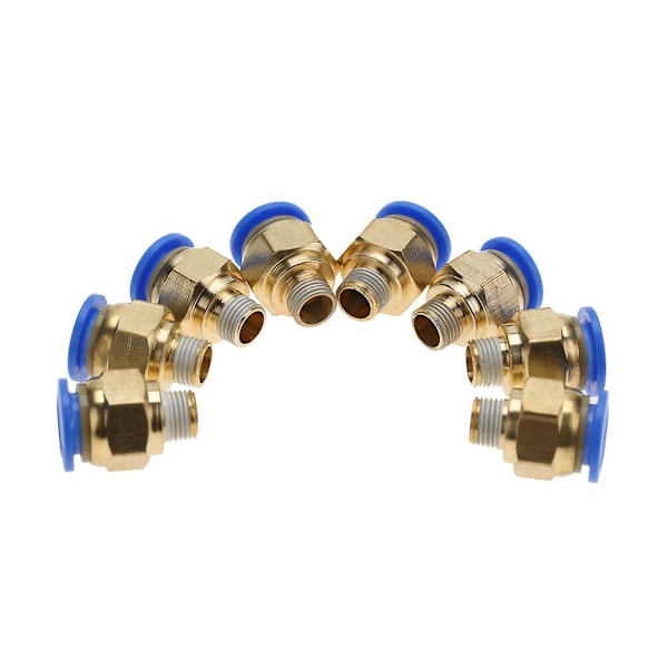 10 stk. 8mm PC8-1 Han-gevind lige hurtigkobling luftledning pneumatiske tryk i fittings