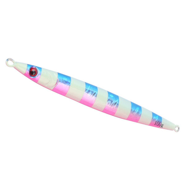 Hurtigsynkende jernplate fiske lokker - Lysende 3D øyne bass crankbait takle wobbler (blå)