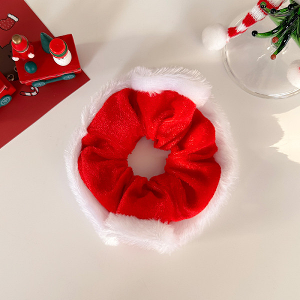 Jultomte Tisi Plysch Hårband Elk Snögubbe Lamm Hårband Höst Och Vinter Kvinnors Hårpaket Hårband Hårklämma red hair tie