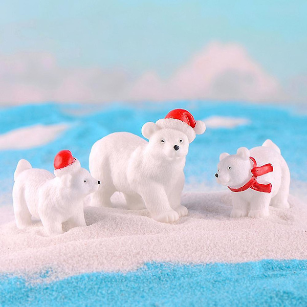 Hartsi Pola-r Karhu Eläinpatsas Diy Miniatyyri Keijupuutarhan Kasvikoriste - 3 Osan Sarja