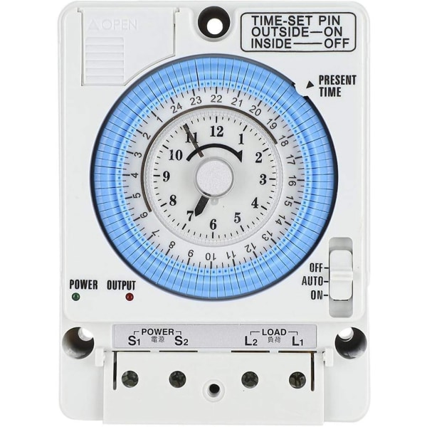 Mekanisk timer, Ac100-240v 2w Timer Switch Industriel 24-timers Mekanisk Timing Switch Tb35-n Med Buzzer Electrical Supplies(tb35-n)